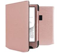 imoshion Étui de liseuse portefeuille en cuir végan pour Pocketbook Verse / Verse Pro / Verse Pro Color / Vivlio Light / Light HD - Rose Doré
