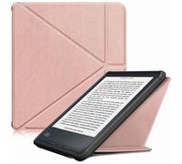 Coque pour Kobo Libra 2 Etui de liseuse portefeuille Origami Rose dorée