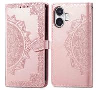 imoshion imoshion Etui de téléphone portefeuille Mandala iPhone 16 Rose Dorée Rose dorée