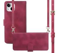 iPhone 13, iPhone 14 étui iPhone 13, iPhone 14 étui de protection Bookcase met koord similicuir rouge imoshion