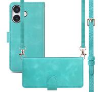 imoshion Etui de télephone portefeuille avec cordon pour Apple iPhone 16 - Turquoise