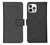 imoshion Étui de télephone portefeuille de luxe pour Apple iPhone 12 Pro Max - Noir
