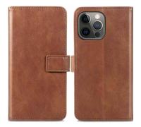 imoshion Étui de télephone portefeuille de luxe pour Apple iPhone 13 Pro Max - Marron