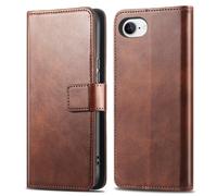 imoshion Étui de télephone portefeuille de luxe pour Apple iPhone SE (2022 / 2020) / 8 / 7 / 6(s) - Marron foncé
