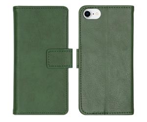 imoshion Étui de télephone portefeuille de luxe pour Apple iPhone SE (2022 / 2020) / 8 / 7 / 6(s) - Vert