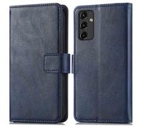 imoshion Étui de télephone portefeuille de luxe pour Samsung Galaxy A14 (5G/4G) - Bleu foncé