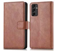 imoshion Étui de télephone portefeuille de luxe pour Samsung Galaxy A14 (5G/4G) - Marron