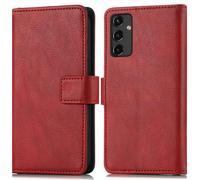 imoshion Étui de télephone portefeuille de luxe pour Samsung Galaxy A14 (5G/4G) - Rouge