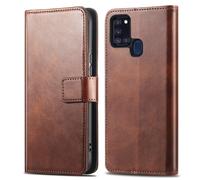 imoshion Étui de télephone portefeuille de luxe pour Samsung Galaxy A21s - Marron foncé