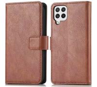 imoshion Étui de télephone portefeuille de luxe pour Samsung Galaxy M22 / A22 (4G) - Marron