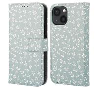 imoshion imoshion Étui de télephone portefeuille Design iPhone 13 Smoke Green Flowers Multicolore