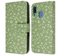 imoshion imoshion Étui de télephone portefeuille Design Samsung Galaxy A40 Green Flowers Multicolore