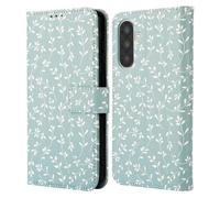 imoshion imoshion Étui de télephone portefeuille Design pour Samsung Galaxy A56 Smoke Green Flowers Multicolore