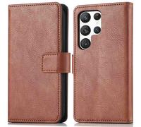 imoshion Étui de téléphone portefeuille Luxe pour Samsung Galaxy S23 Ultra - Brun