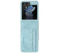imoshion Étui de télephone portefeuille Luxe pour Samsung Galaxy Z Flip 5 - Bleu clair