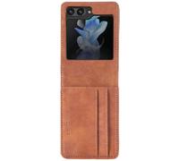 imoshion Étui de télephone portefeuille Luxe pour Samsung Galaxy Z Flip 5 - Marron