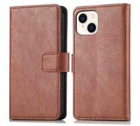 Coque pour iPhone 14 Similicuir Marron