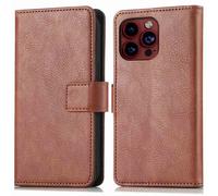 imoshion Étui de téléphone portefeuille pour Luxe iPhone 15 Pro Max - Brun