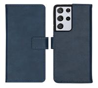 imoshion Étui de télephone portefeuille pour Samsung Galaxy S21 Ultra - Bleu foncé