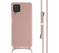 imoshion ?Coque en silicone avec cordon pour Samsung Galaxy A12 - Sand Pink