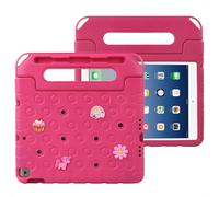 imoshion Étui pour tablette à l'épreuve des enfants avec poupées détachables pour l'Apple iPad 9 (2021) 10,2 pouces / iPad 8 (2020) 10,2 pouces / iPad 7 (2019) 10,2 pouces - Rose