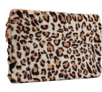 imoshion Pochette ordinateur Fluffy 13-14 pouces - Leopard Orange