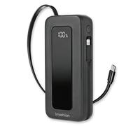 imoshion imoshion Batterie externe avec câble rétractable 10 000 mAh Power Delivery USB-C + Lightning Noir Noir