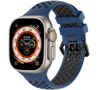 imoshion imoshion Boucle de Brassard de sport en silicone Watch Series 1 á 11 / SE / Ultra (44/45/46/49 mm) Bleu / Noir Bleu