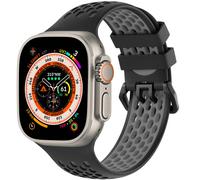 imoshion imoshion Boucle de Brassard de sport en silicone Watch Series 1 á 11 / SE / Ultra (44/45/46/49 mm) Noir / Gris Noir