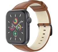 imoshion Bracelet en cuir Classique pour Apple Watch Series 1 á 10 / SE / Ultra (2) (44/45/46/49 mm) - Brun