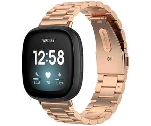imoshion imoshion Bracelet en acier Fitbit Versa 4 / 3 / Sense (2) Rose Doré Rose dorée