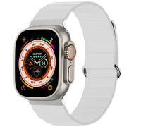 imoshion Bracelet en cuir magnétique pour Apple Watch | 44/45/46/49 mm - Blanc