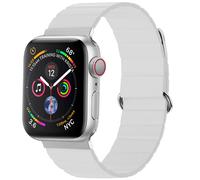 imoshion Bracelet en cuir magnétique pour Apple Watch Series 1 á 9 / SE (38/40/41 mm) | Series 10 / 11 (42 mm) - Blanc