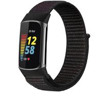 imoshion imoshion Bracelet en nylon pour Fitbit Charge 5 Taille L Noir Noir