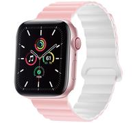 imoshion imoshion Bracelet en silicone magnétique Watch Series 1 t/m 11 / SE / Ultra (44/45/46/49 mm) Rose et Blanc / Pink et White Multicolore