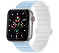 imoshion imoshion Bracelet en silicone magnétique Watch Series 1 t/m 9 / SE (38/40/41 mm) | Series 10 / 11 (42 mm) Bleu et Blanc / Blue et White Multicolore