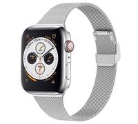 imoshion Bracelet pliant Milanese pour Apple Watch Series 1 t/m 9 / SE (38/40/41 mm) | Series 10 / 11 (42 mm) - Argent