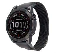 Bracelet Garmin Fenix 5s,Garmin Fenix 6s,Garmin Fenix 7s,Garmin Fenix 8 - 43 mm imoshion QuickFit® Milanees bandje voor de Garmin Watch Noir