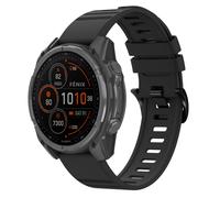 imoshion imoshion Bracelet QuickFit® Stripe en silicone Connexion Garmin 22 mm Noir Noir