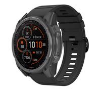 imoshion QuickFit® Stripe Bracelet en silicone pour la Garmin Watch | Connecteur 26 mm - Noir