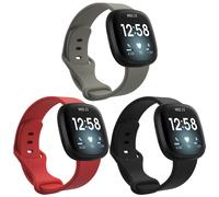 imoshion imoshion Bracelet silicone multipack Fitbit Versa 4 / 3 / Sense (2) Noir / Gris Noir