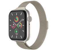 imoshion Bracelet milanais fin pour Apple Watch Series 1 à 9 / SE (38/40/41 mm) | Series 10 (42 mm) - Champagne