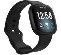 imoshion imoshion Bracelet sport en silicone Fitbit Versa 4 / 3 / Sense (2) Noir Noir