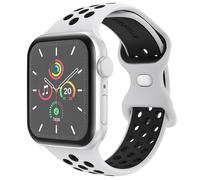 imoshion Bracelet Sport? en silicone pour Apple Watch | 44/45/46/49 mm - Taille M/L - White / Black