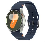 imoshion Bracelet Wave en silicone pour Samsung Galaxy Watch 4 / 5 / 6 / 7 / FE (20 mm) - Bleu foncé