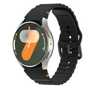 imoshion imoshion Bracelet Wave en silicone Samsung Galaxy Watch 4 / 5 / 6 / 7 / FE (20 mm) Noir Noir