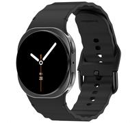 imoshion imoshion Bracelet Wave en silicone Samsung Galaxy Watch 9 (40/44mm) / Watch 8 (40/44mm) / Classic (46mm) Noir Noir