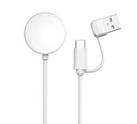 imoshion Câble de chargement pour Apple Watch USB-C et USB-A - 0,5 mètre - Blanc