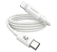 imoshion Câble USB-C vers Lightning Tressé 30 W - 2 mètres - Blanc