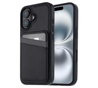 imoshion imoshion Coque arrière avec porte-cartes et support iPhone 16 Noir Noir